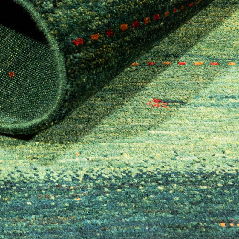 Tapis Gabbeh - Loribaft Persan - 132 x 90 cm - vert