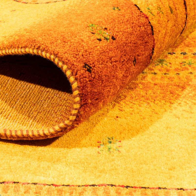 Gabbeh Teppich - Loribaft Perser - 200 x 154 cm - gold