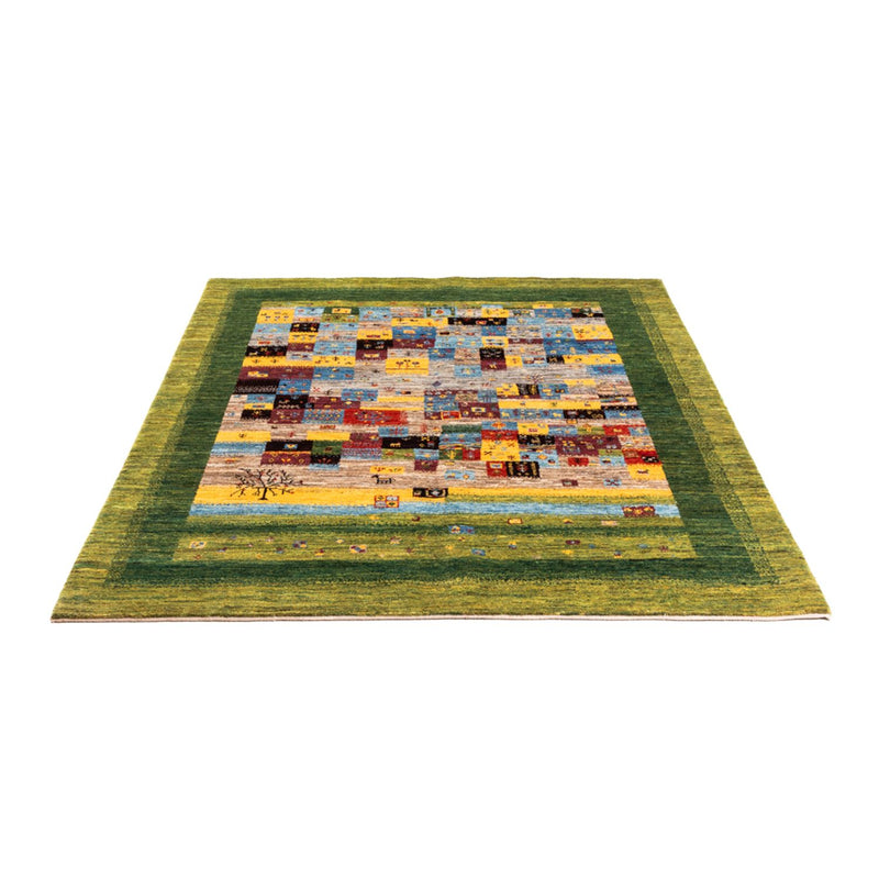 Gabbeh Teppich - Loribaft Perser - Royal - 196 x 148 cm - grün