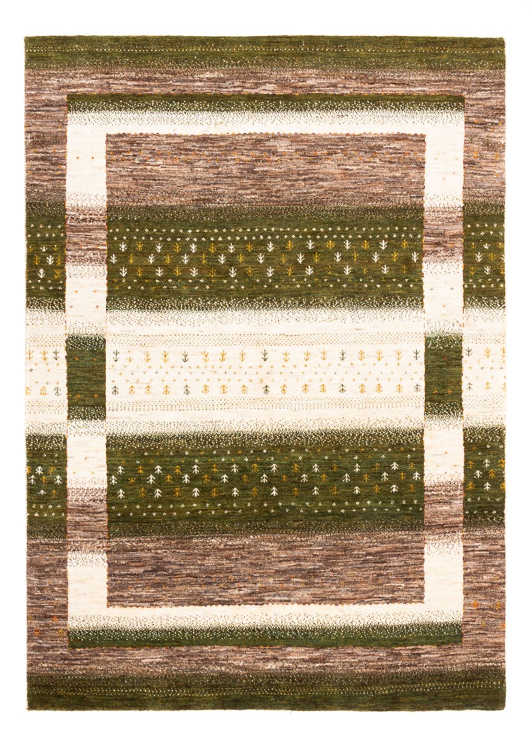Gabbeh Teppich - Loribaft Perser - 203 x 147 cm - natur