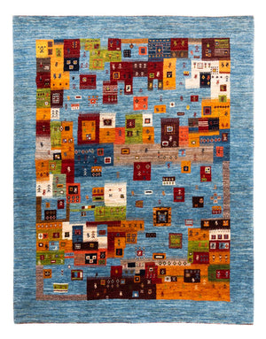 Tapis Gabbeh - Loribaft Persan - Royal - 198 x 155 cm - multicolore