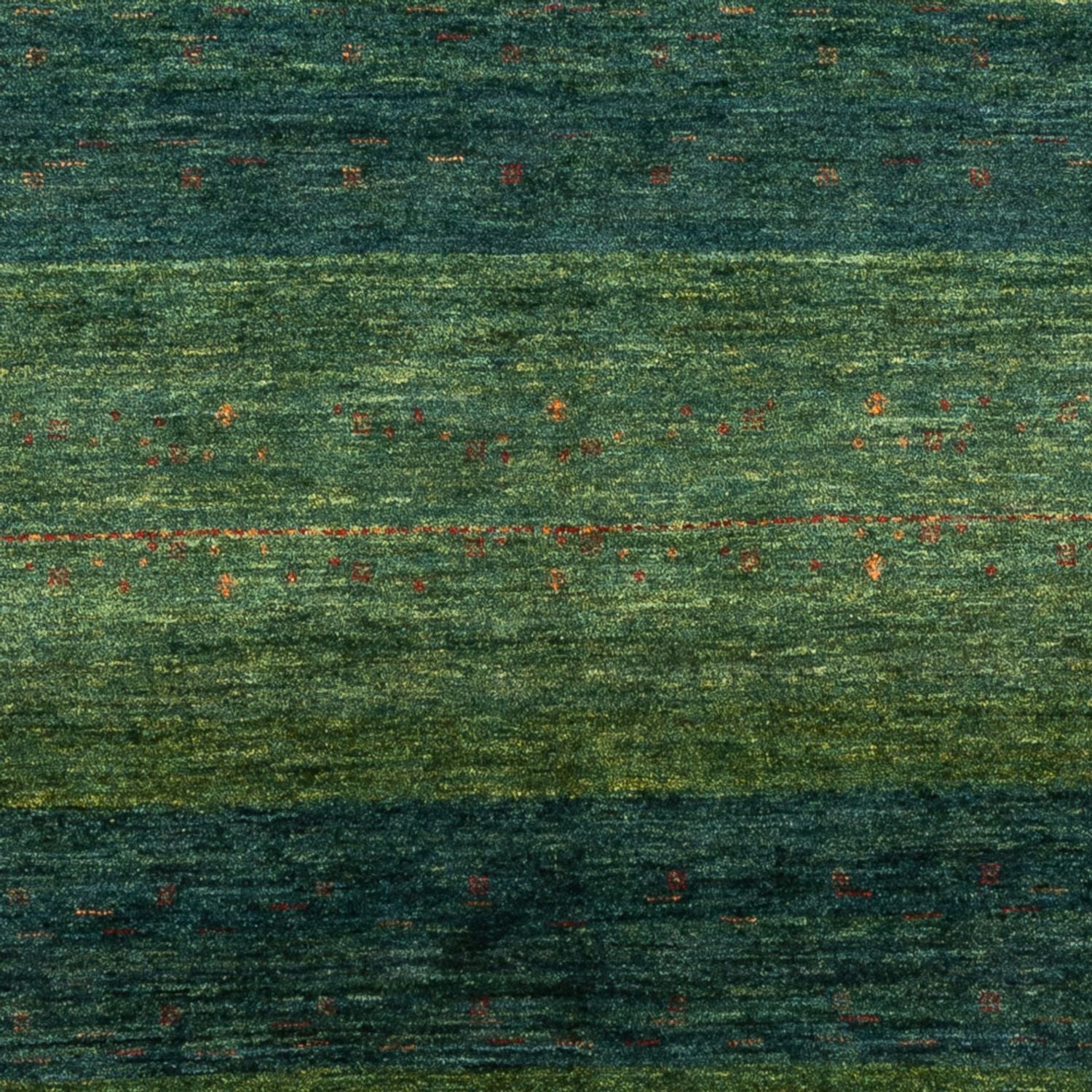 Gabbeh Teppich - Loribaft Perser - 191 x 152 cm - grün