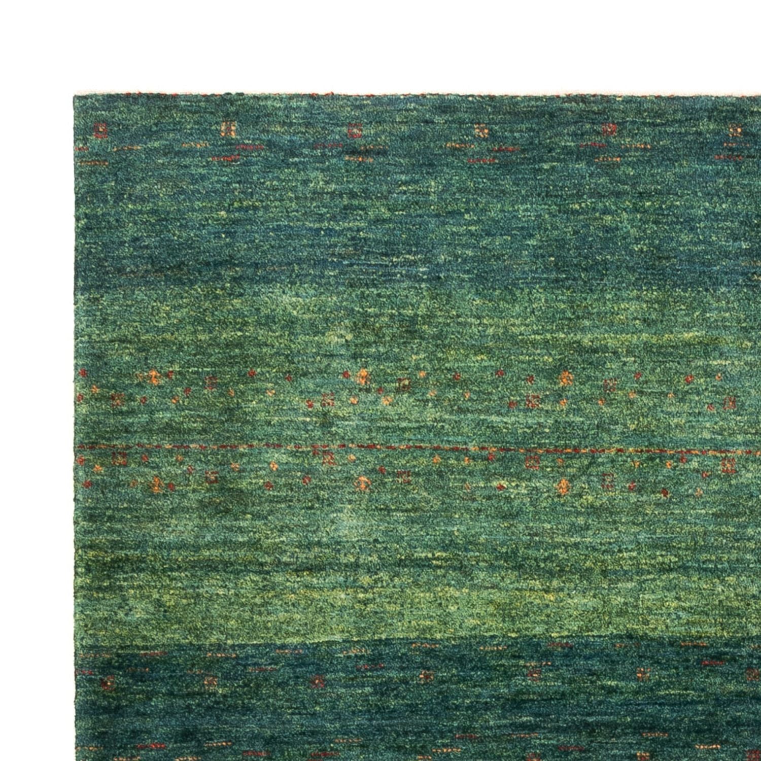 Gabbeh Teppich - Loribaft Perser - 191 x 152 cm - grün