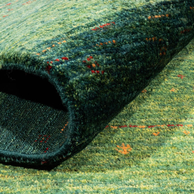 Gabbeh Teppich - Loribaft Perser - 191 x 152 cm - grün