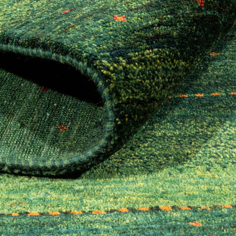Gabbeh Teppich - Loribaft Perser - 184 x 154 cm - grün