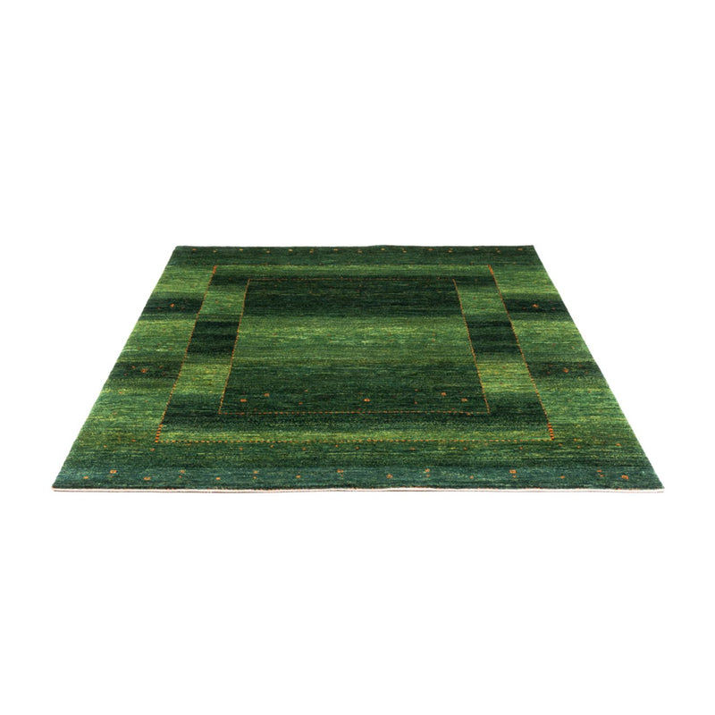 Gabbeh Teppich - Loribaft Perser - 184 x 154 cm - grün