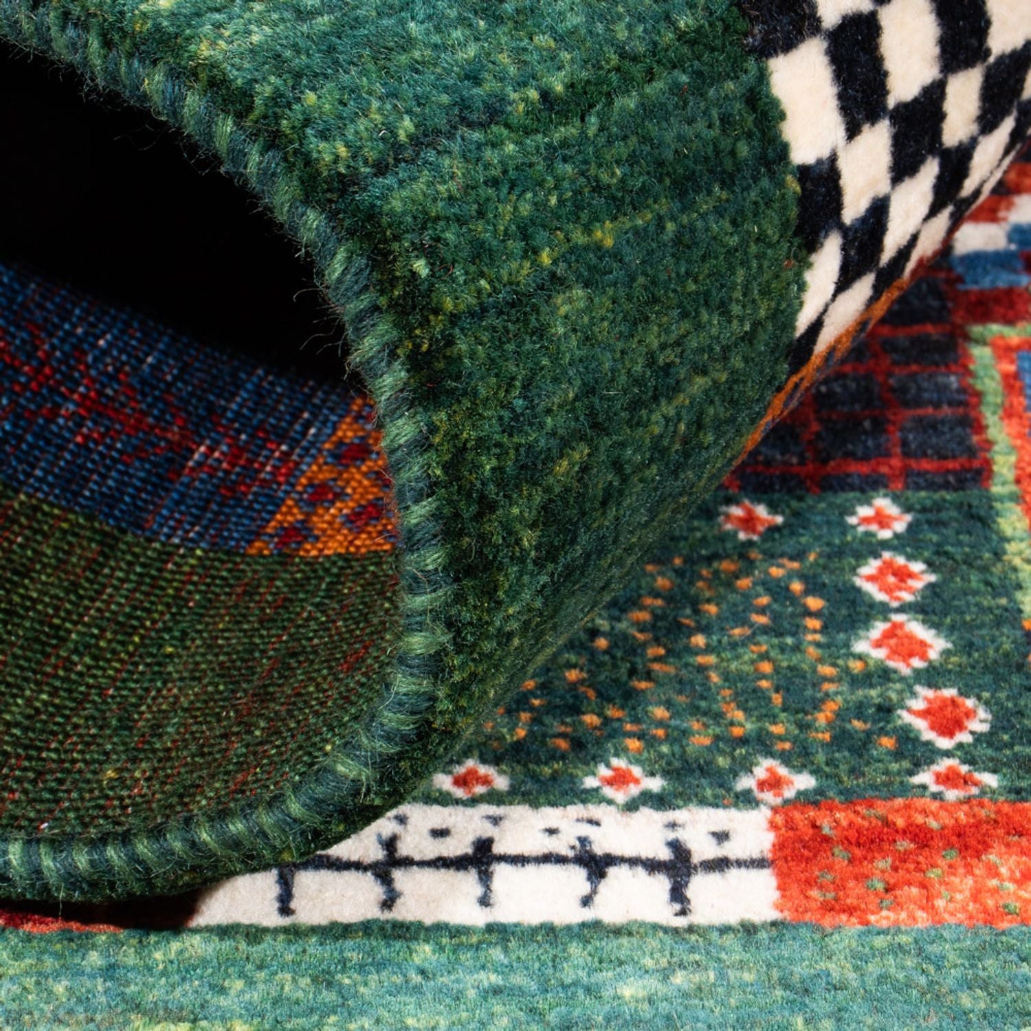 Tapis Gabbeh - Loribaft Persan - Royal - 118 x 83 cm - multicolore