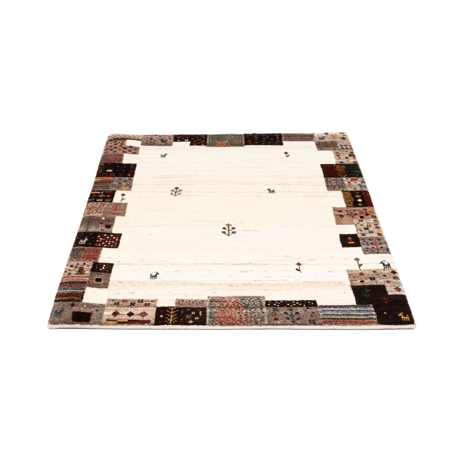 Tapis Gabbeh - Loribaft Persan - Royal - 125 x 90 cm - crème