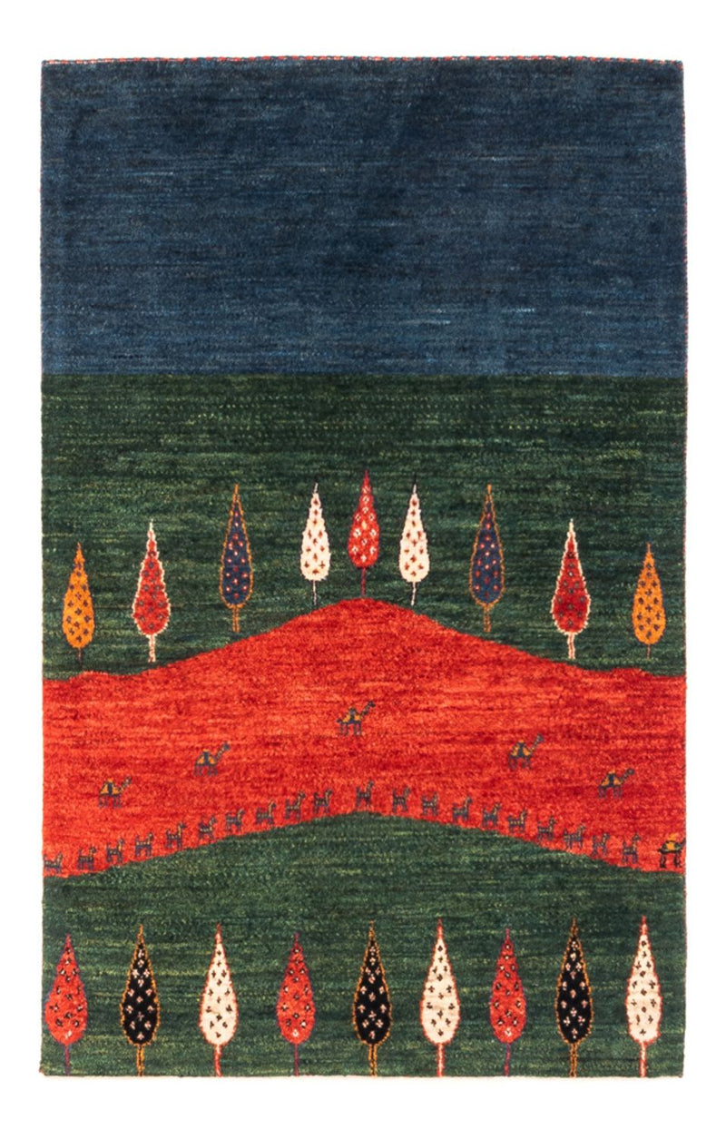 Tapis Gabbeh - Loribaft Persan - Royal - 126 x 82 cm - multicolore