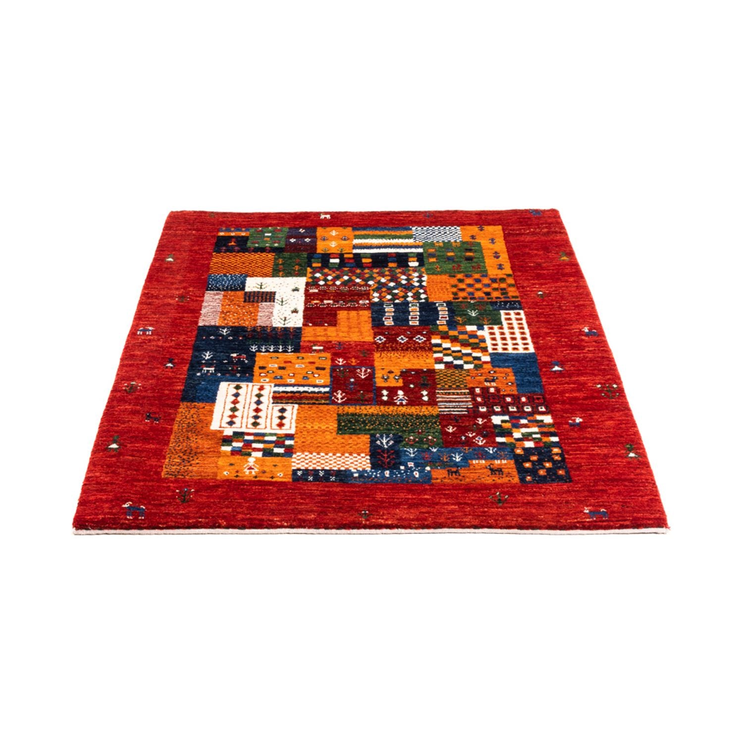 Tapis Gabbeh - Loribaft Persan - Royal - 125 x 93 cm - multicolore