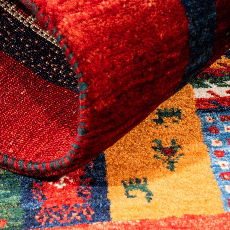 Tapis Gabbeh - Loribaft Persan - Royal - 129 x 81 cm - multicolore