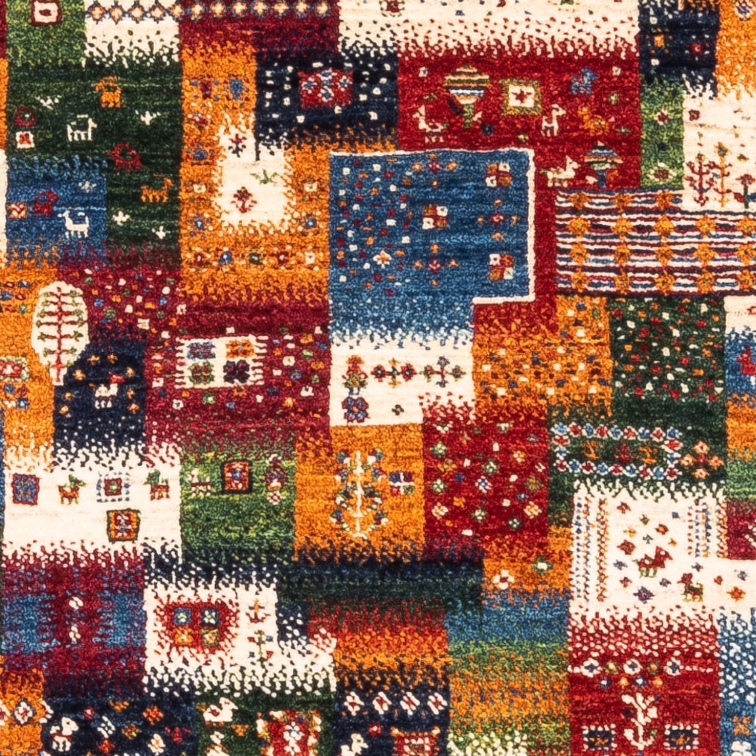 Tapis Gabbeh - Loribaft Persan - Royal - 123 x 89 cm - multicolore