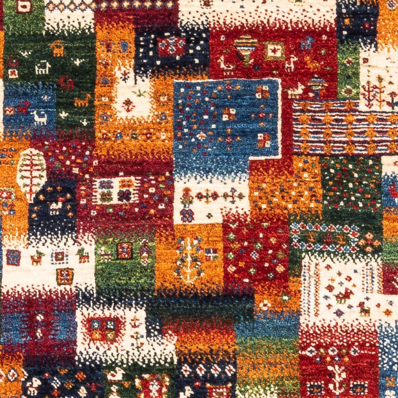 Tapis Gabbeh - Loribaft Persan - Royal - 123 x 89 cm - multicolore