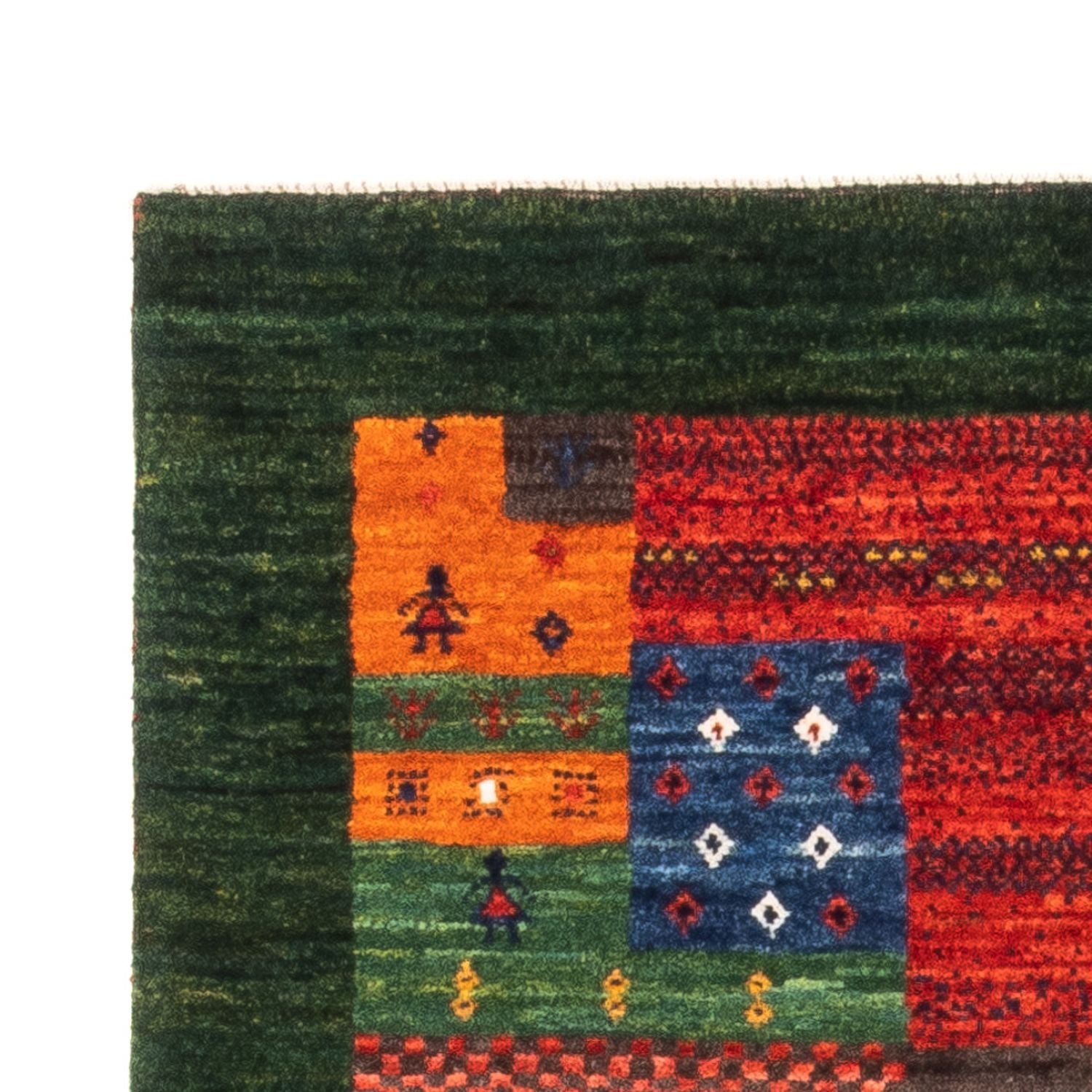 Tapis Gabbeh - Loribaft Persan - Royal - 127 x 83 cm - vert