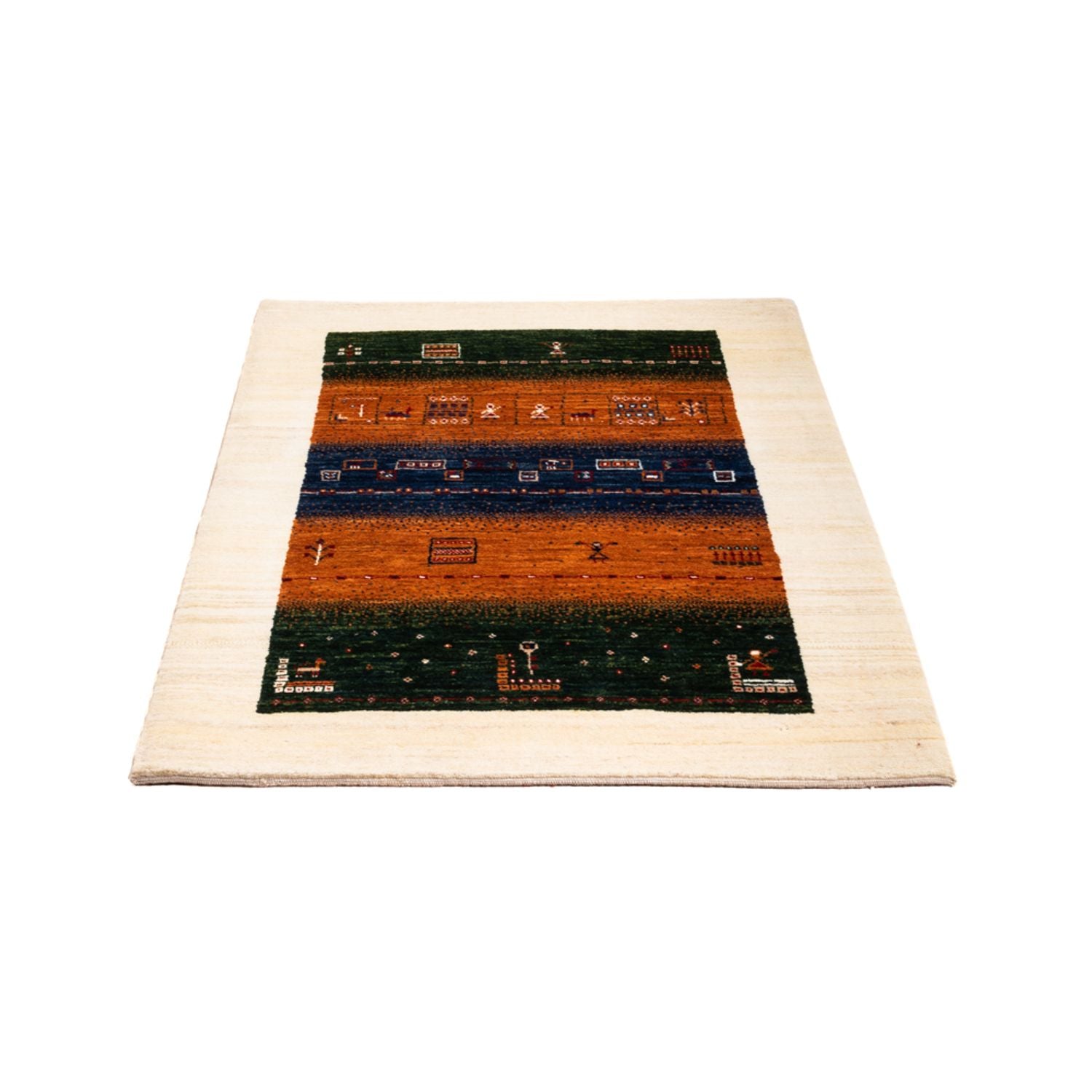 Tapis Gabbeh - Loribaft Persan - Royal - 129 x 88 cm - multicolore