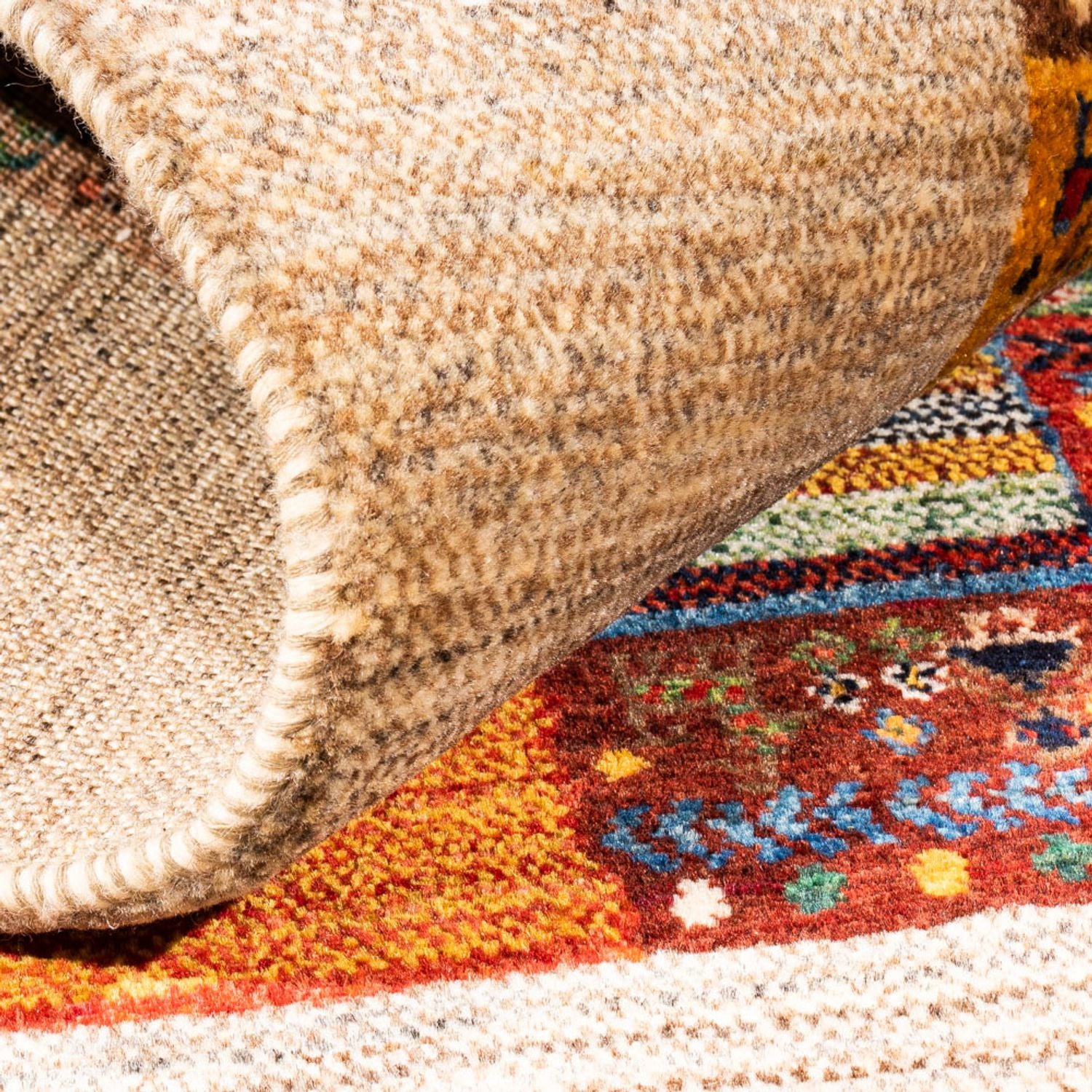 Tapis Gabbeh - Loribaft Persan - Royal - 151 x 104 cm - multicolore
