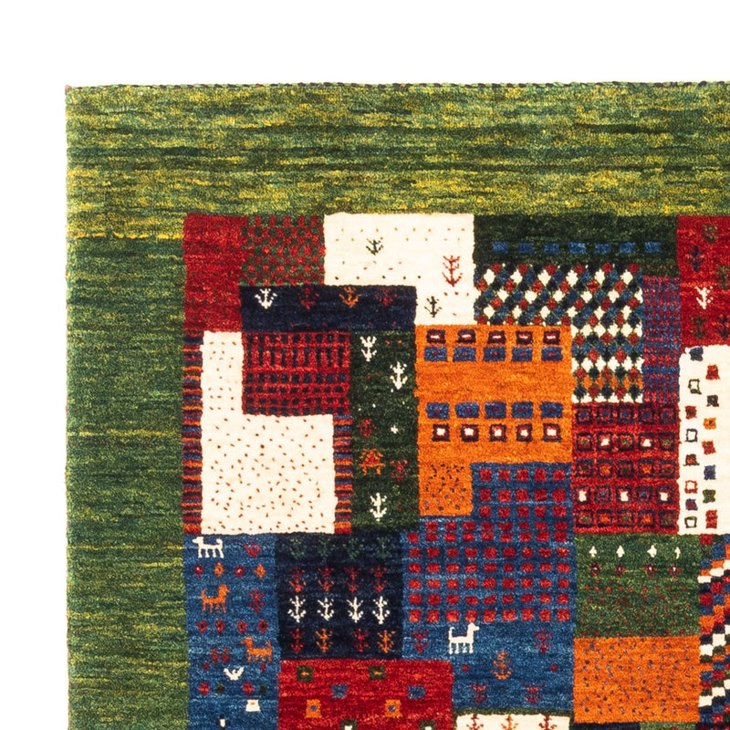 Tapis Gabbeh - Loribaft Persan - Royal carré  - 129 x 120 cm - multicolore