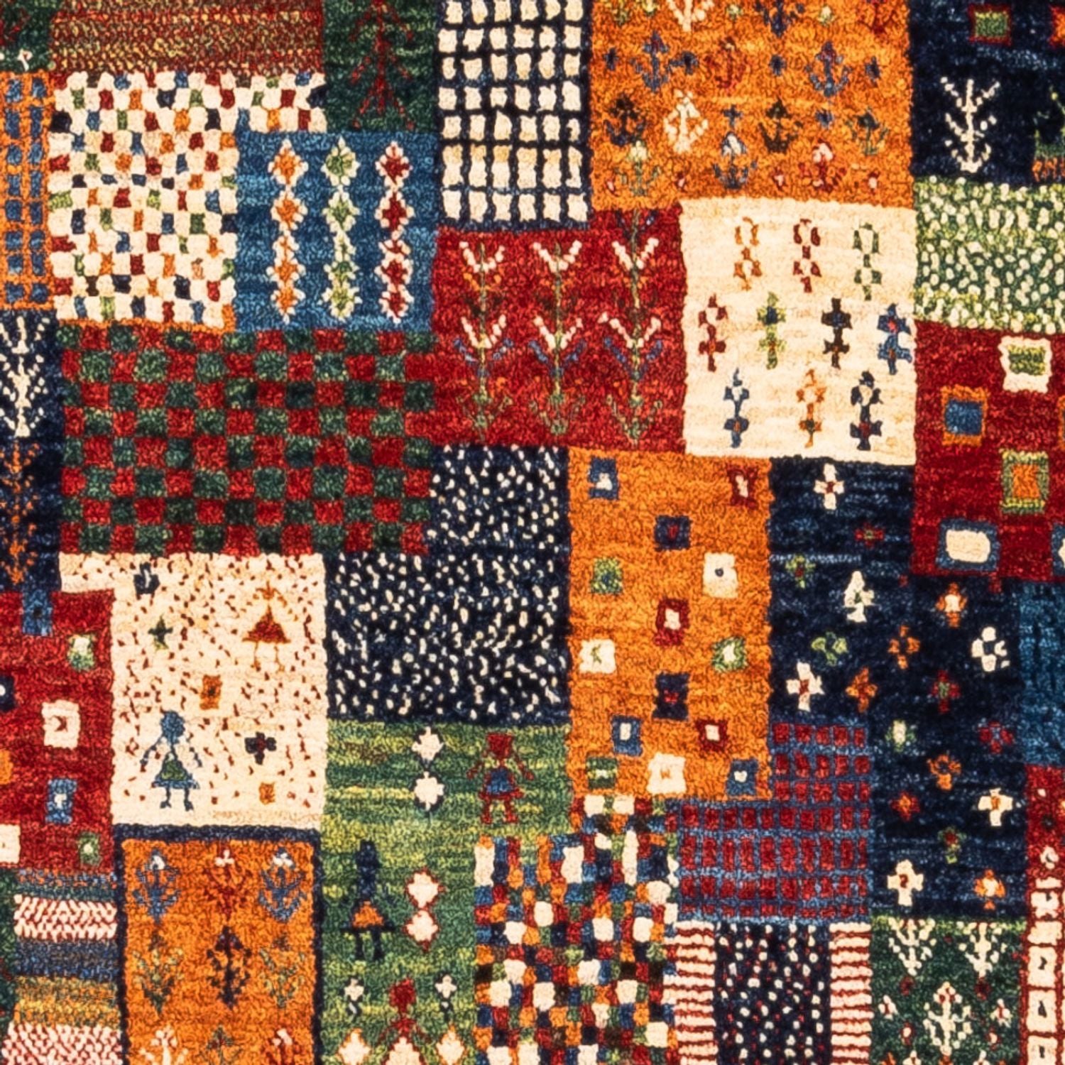 Tapis Gabbeh - Loribaft Persan - Royal - 128 x 86 cm - multicolore