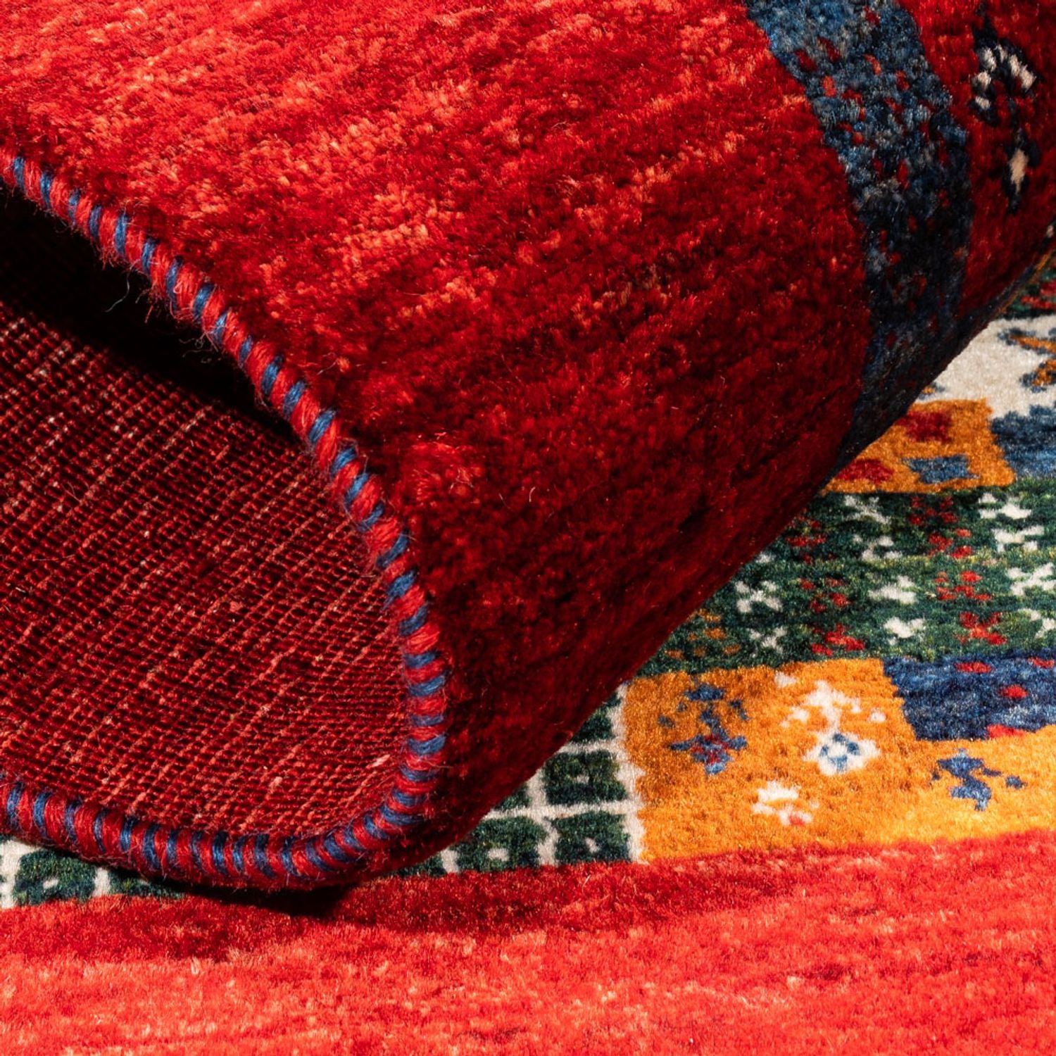 Tapis Gabbeh - Loribaft Persan - Royal - 122 x 82 cm - multicolore