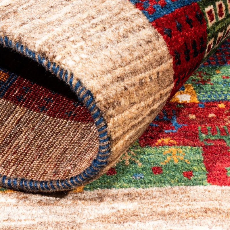 Tapis Gabbeh - Loribaft Persan - Royal - 123 x 84 cm - multicolore