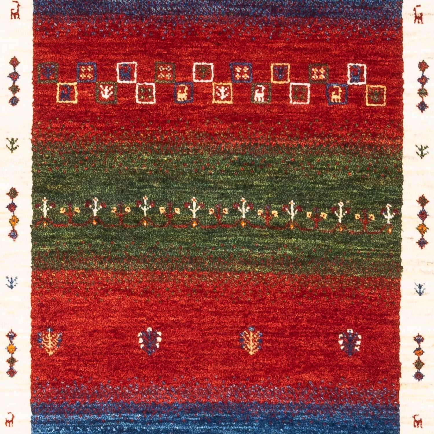 Tapis Gabbeh - Loribaft Persan - Royal - 122 x 82 cm - multicolore
