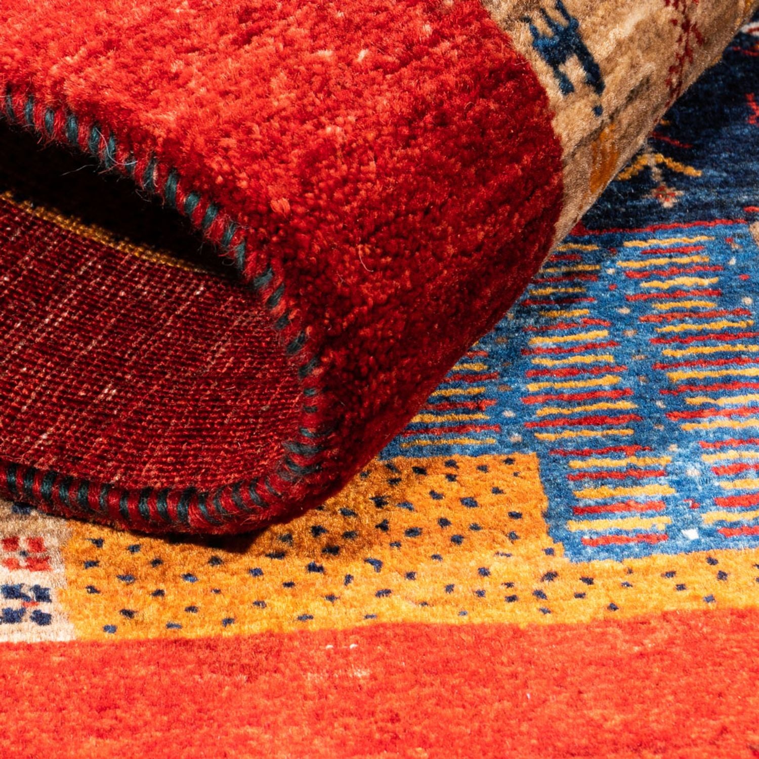 Tapis Gabbeh - Loribaft Persan - Royal - 125 x 84 cm - multicolore