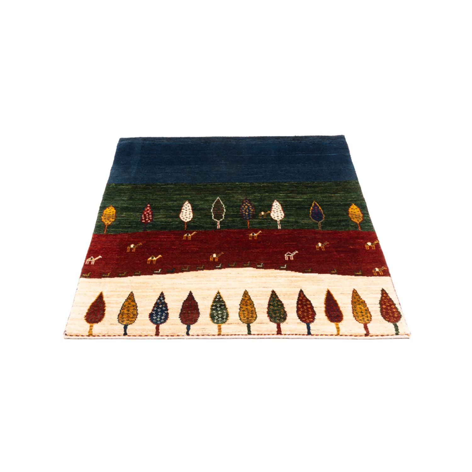Tapis Gabbeh - Loribaft Persan - Royal - 122 x 83 cm - multicolore