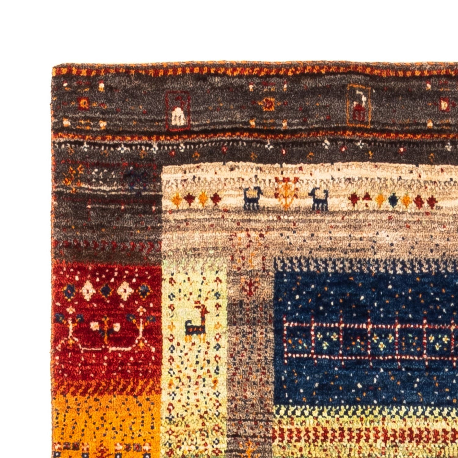 Tapis Gabbeh - Loribaft Persan - Royal - 145 x 90 cm - multicolore
