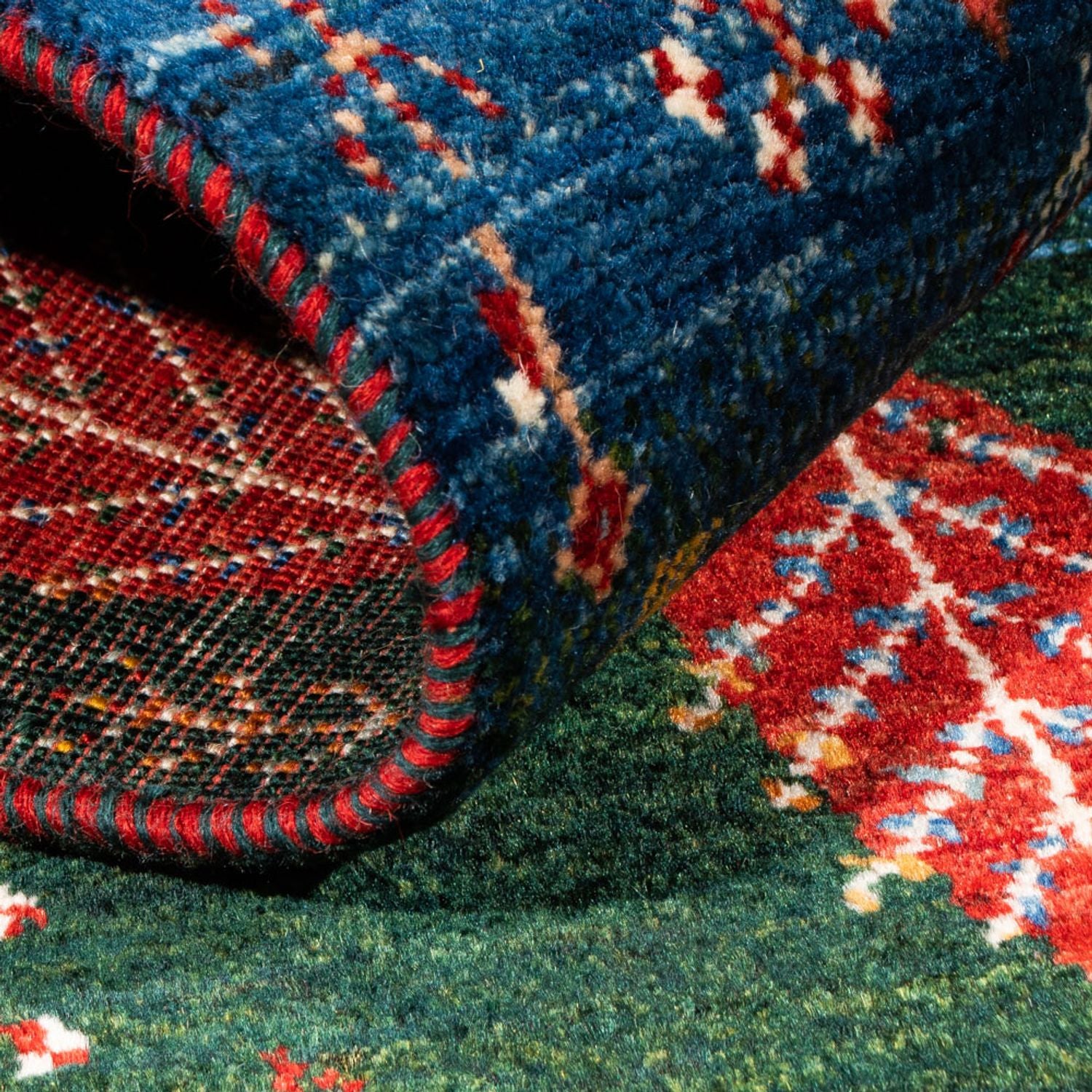 Tapis Gabbeh - Loribaft Persan - Royal - 132 x 84 cm - multicolore