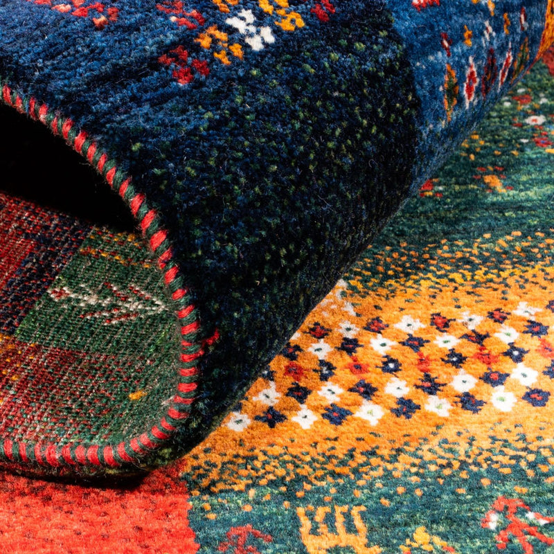 Tapis Gabbeh - Loribaft Persan - Royal - 154 x 110 cm - multicolore