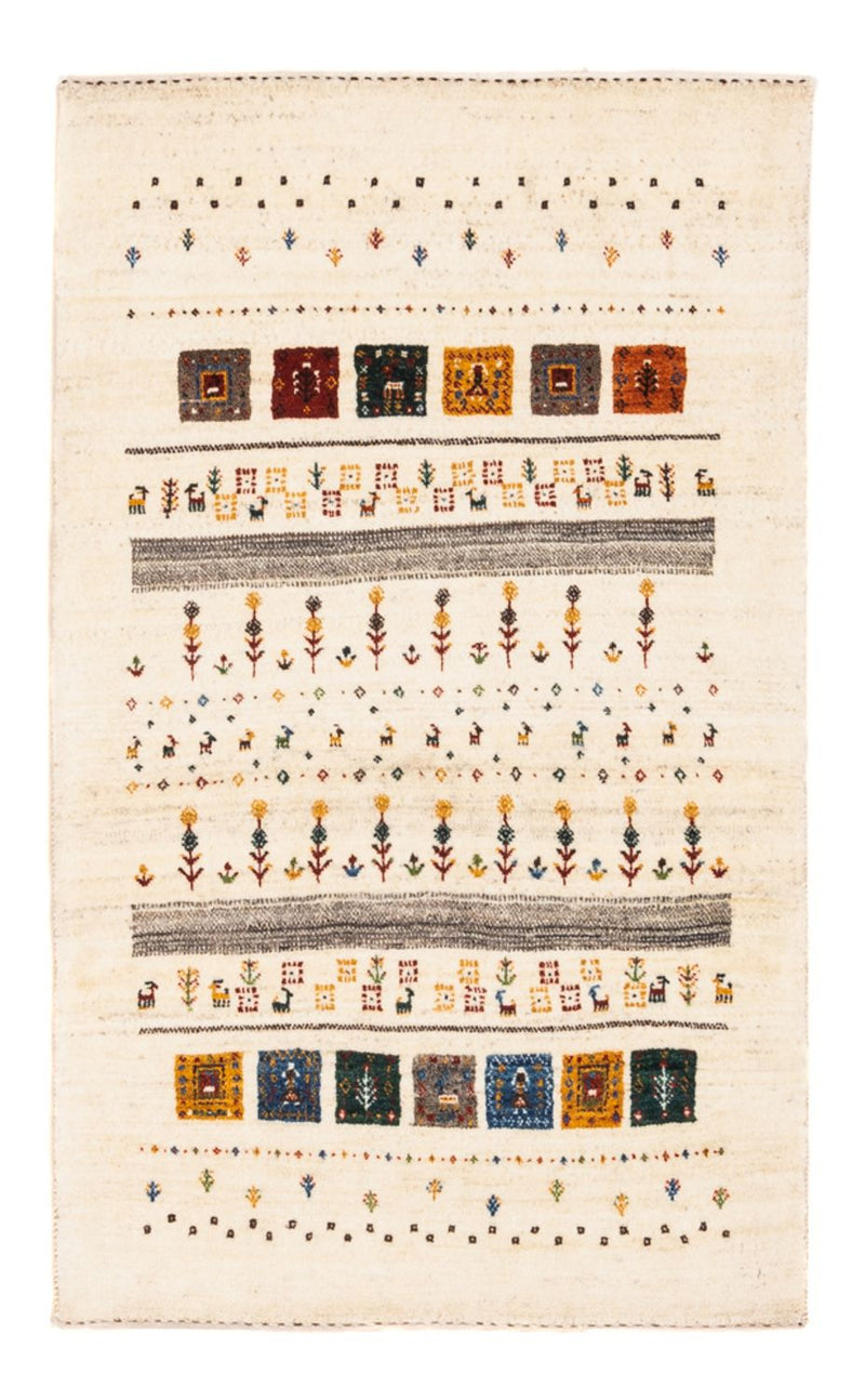 Tapis Gabbeh - Loribaft Persan - Royal - 122 x 78 cm - crème