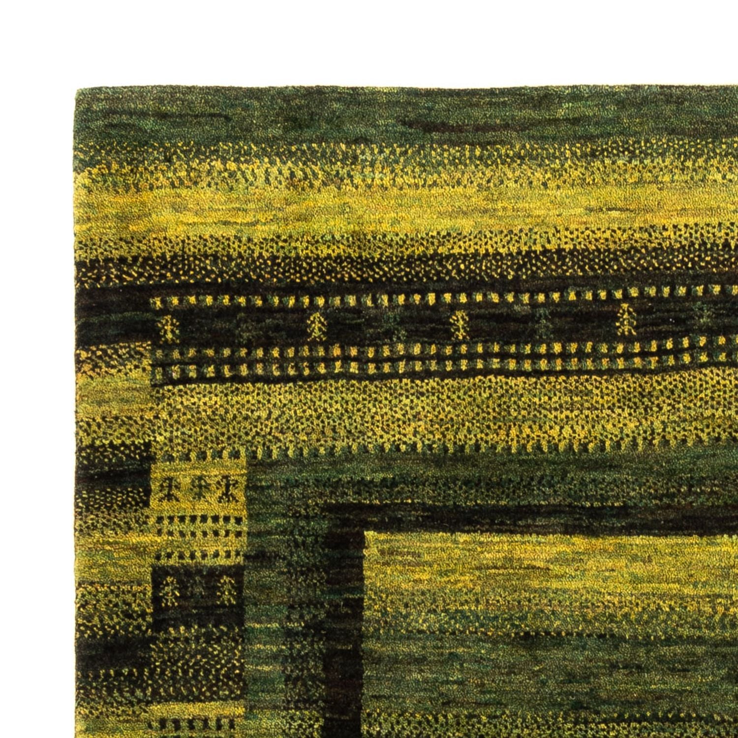 Gabbeh Teppich - Loribaft Perser - Royal - 199 x 154 cm - grün