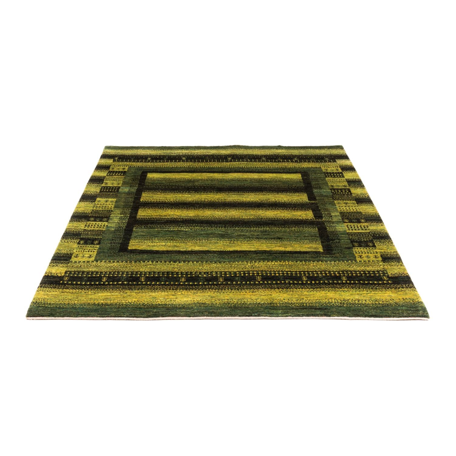 Gabbeh Teppich - Loribaft Perser - Royal - 199 x 154 cm - grün