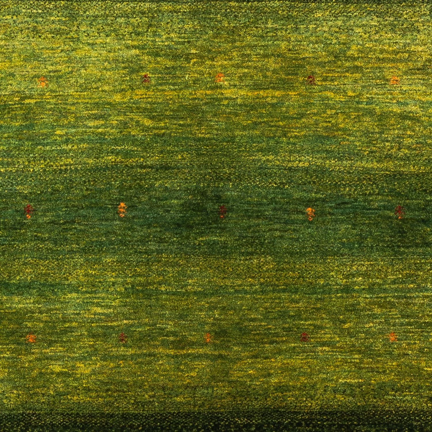 Gabbeh Teppich - Loribaft Perser - 202 x 151 cm - grün