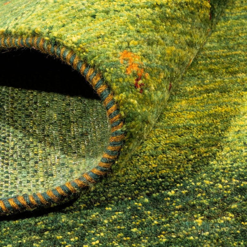 Gabbeh Teppich - Loribaft Perser - 202 x 151 cm - grün