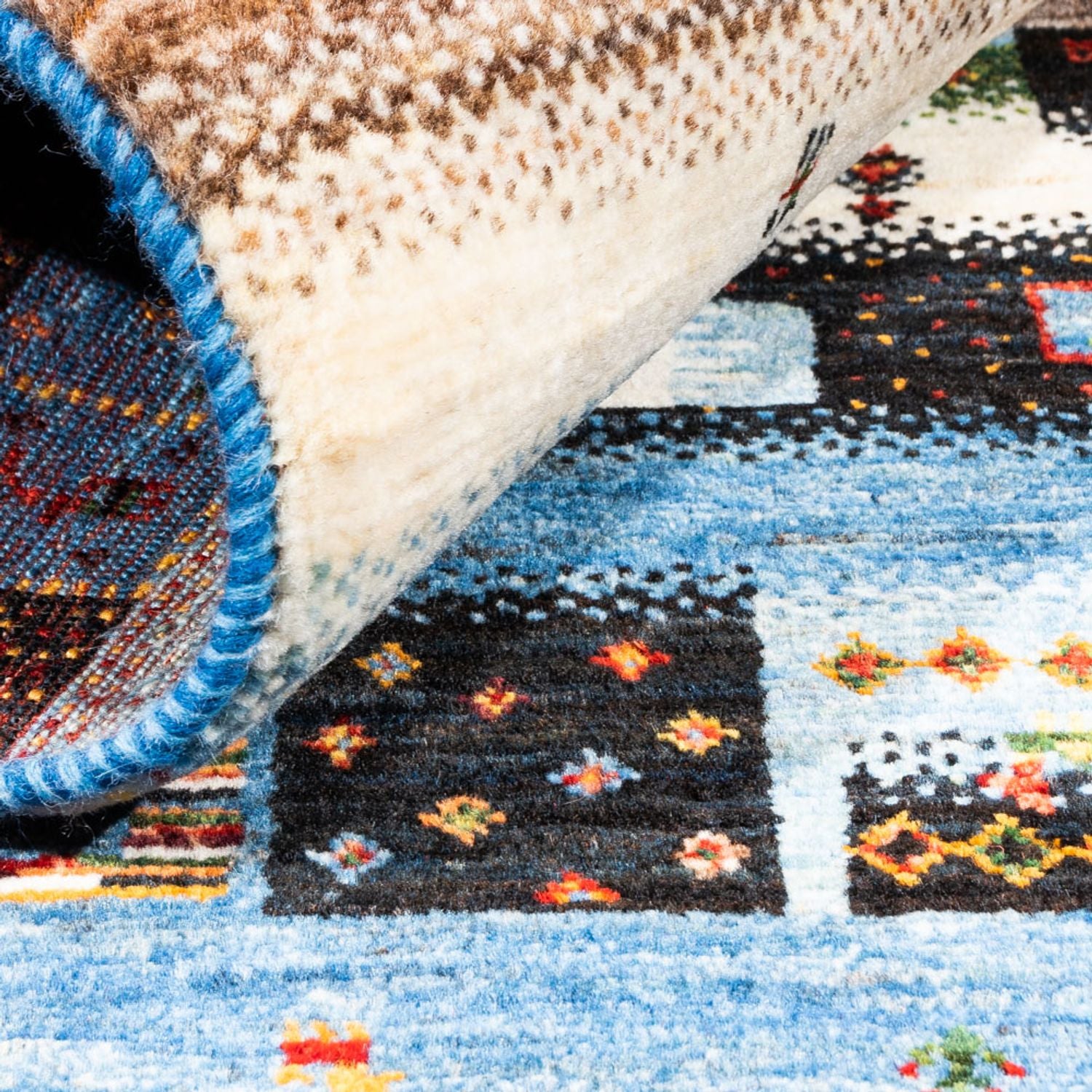 Tapis Gabbeh - Loribaft Persan - Royal - 162 x 106 cm - multicolore