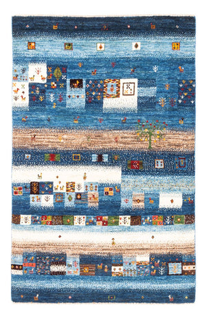 Tapis Gabbeh - Loribaft Persan - Royal - 154 x 103 cm - multicolore