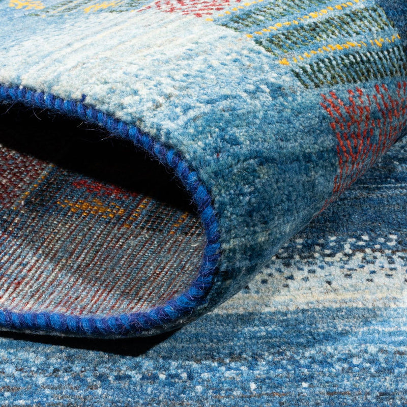 Tapis Gabbeh - Loribaft Persan - Royal - 198 x 152 cm - bleu