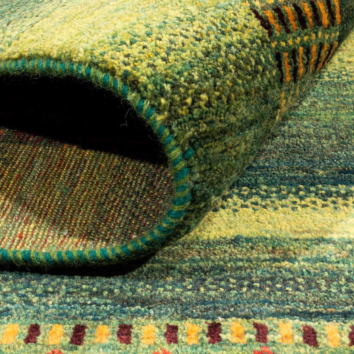 Tapis Gabbeh - Loribaft Persan - Royal - 216 x 157 cm - vert