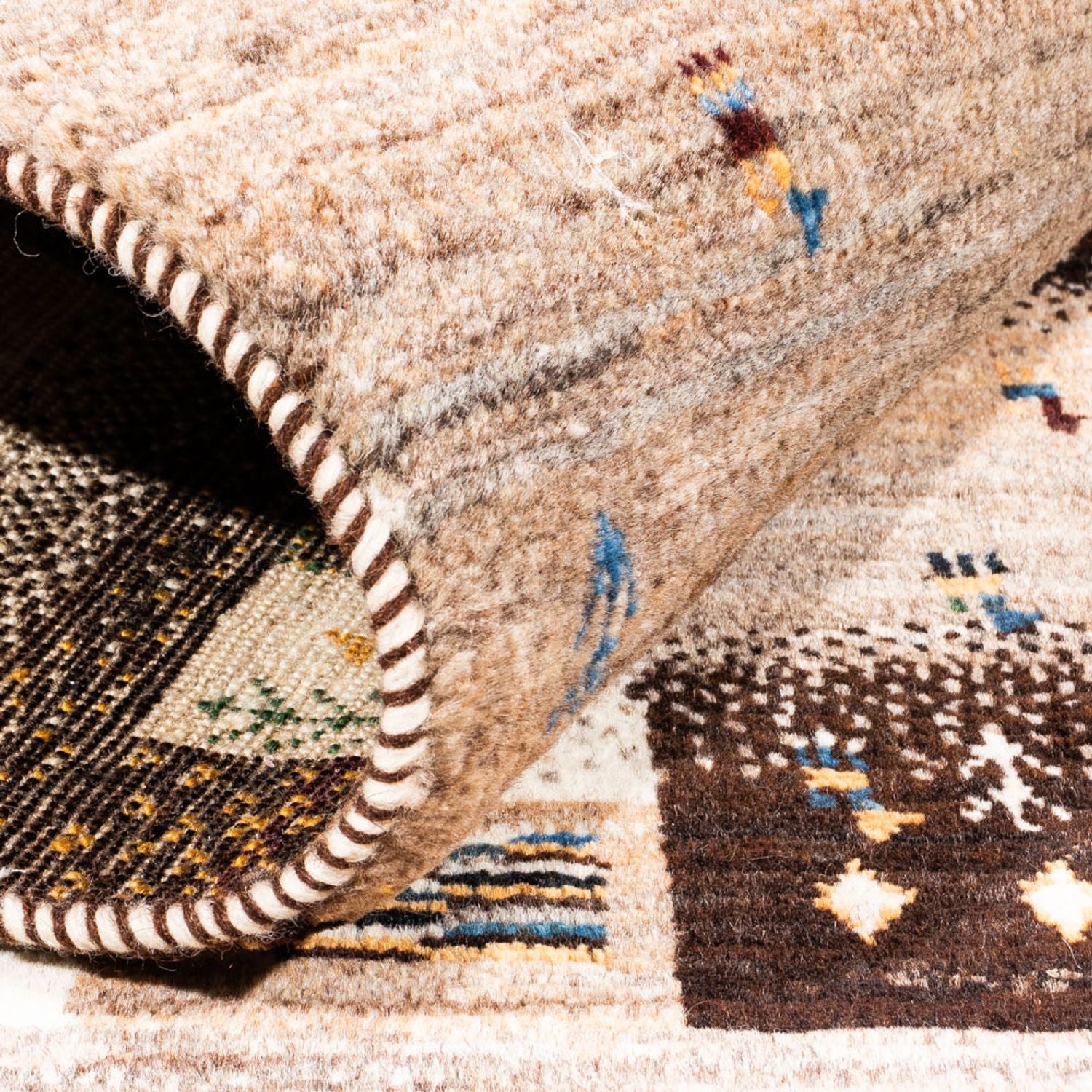Tapis Gabbeh - Loribaft Persan - Royal - 158 x 111 cm - multicolore