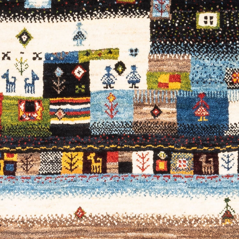 Tapis Gabbeh - Loribaft Persan - Royal - 132 x 85 cm - multicolore