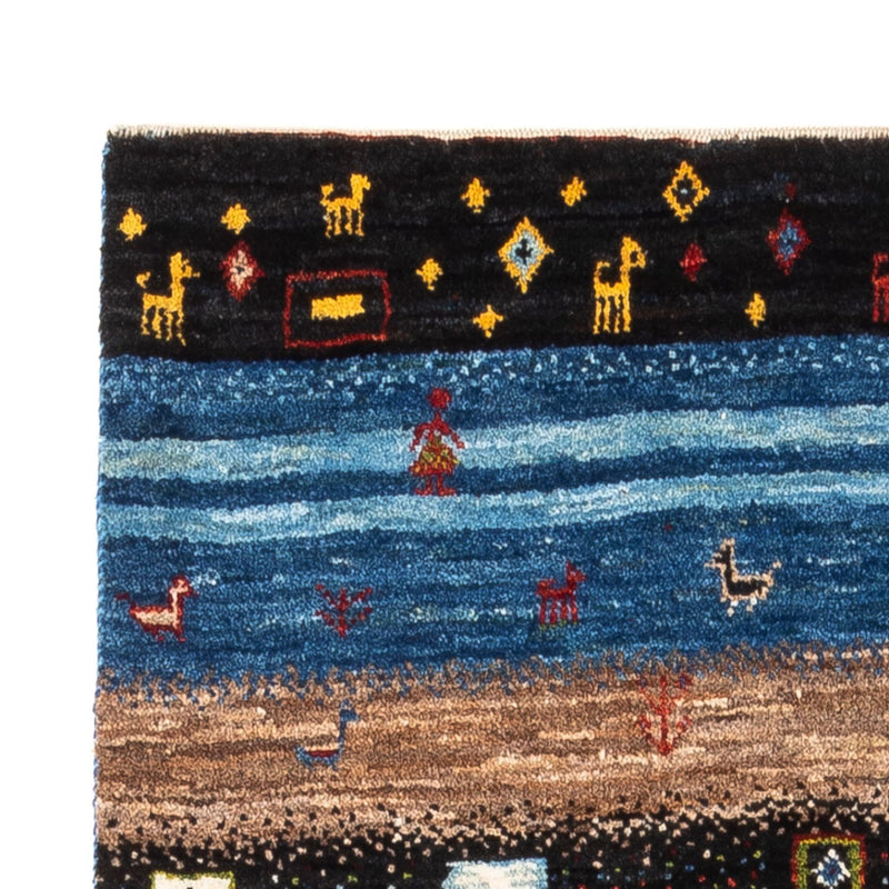 Tapis Gabbeh - Loribaft Persan - Royal - 132 x 85 cm - multicolore
