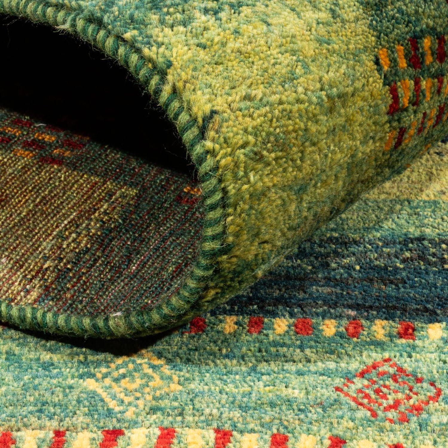 Tapis Gabbeh - Loribaft Persan - Royal - 206 x 152 cm - vert