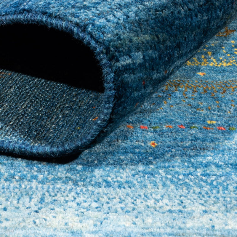 Tapis Gabbeh - Loribaft Persan - 200 x 147 cm - bleu