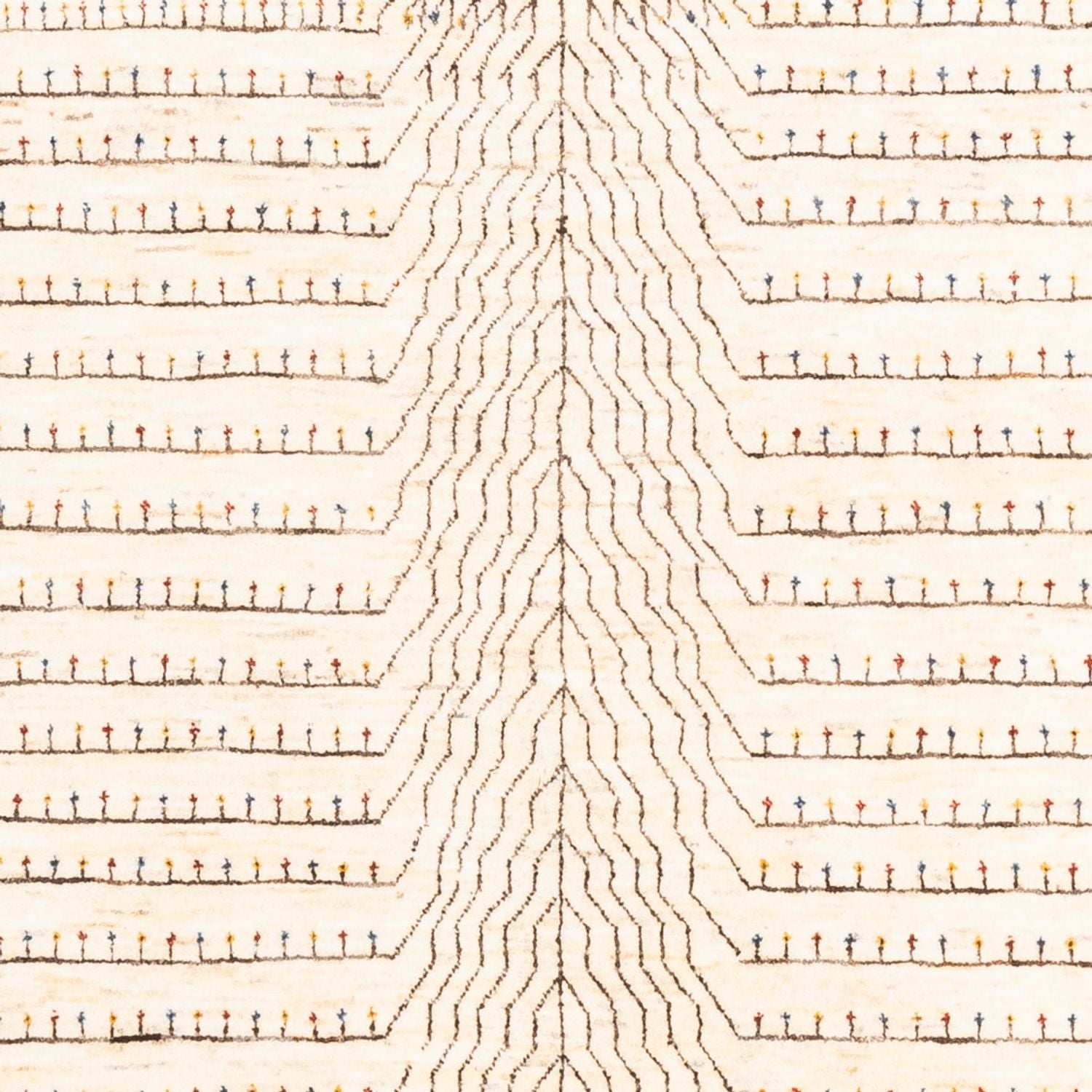 Tapis Gabbeh - Loribaft Persan - 202 x 154 cm - naturel