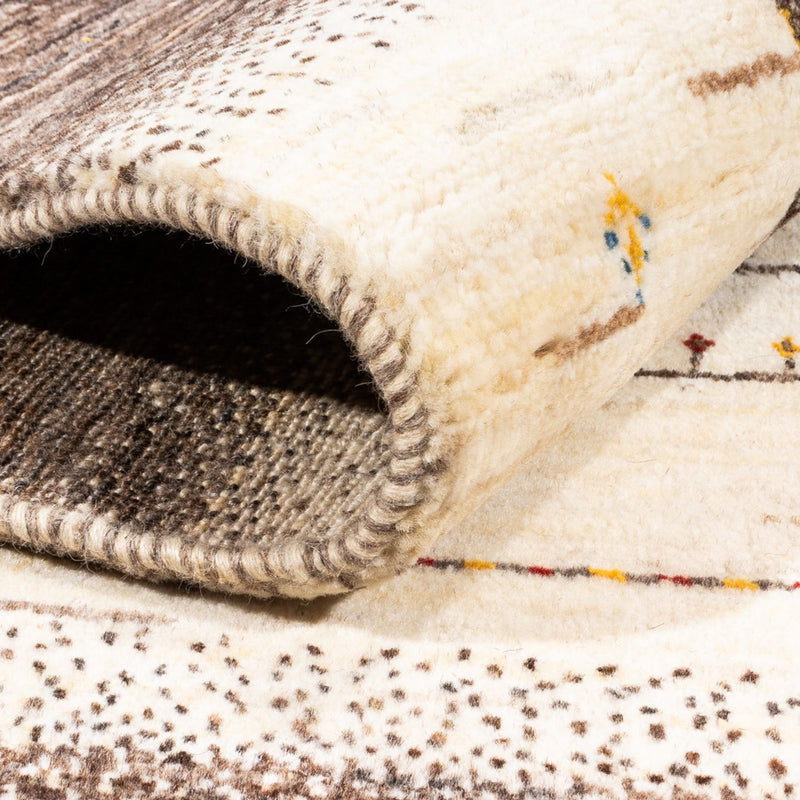 Tapis Gabbeh - Loribaft Persan - 202 x 154 cm - naturel