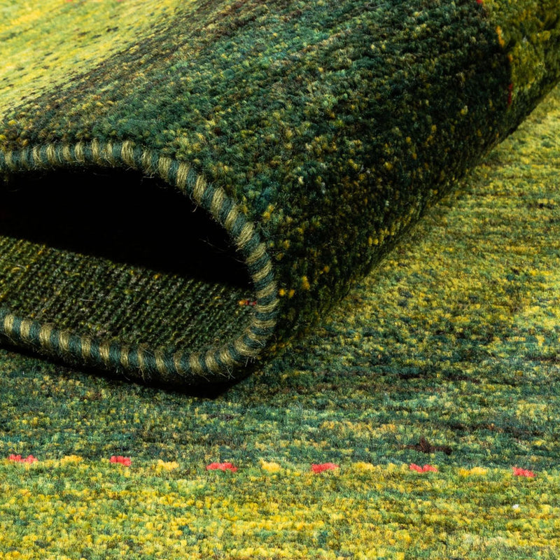 Tapis Gabbeh - Loribaft Persan - 213 x 153 cm - vert