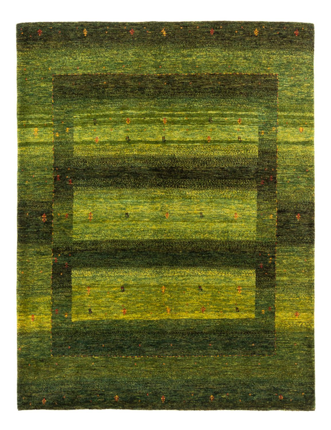 Tapis Gabbeh - Loribaft Persan - 200 x 159 cm - vert