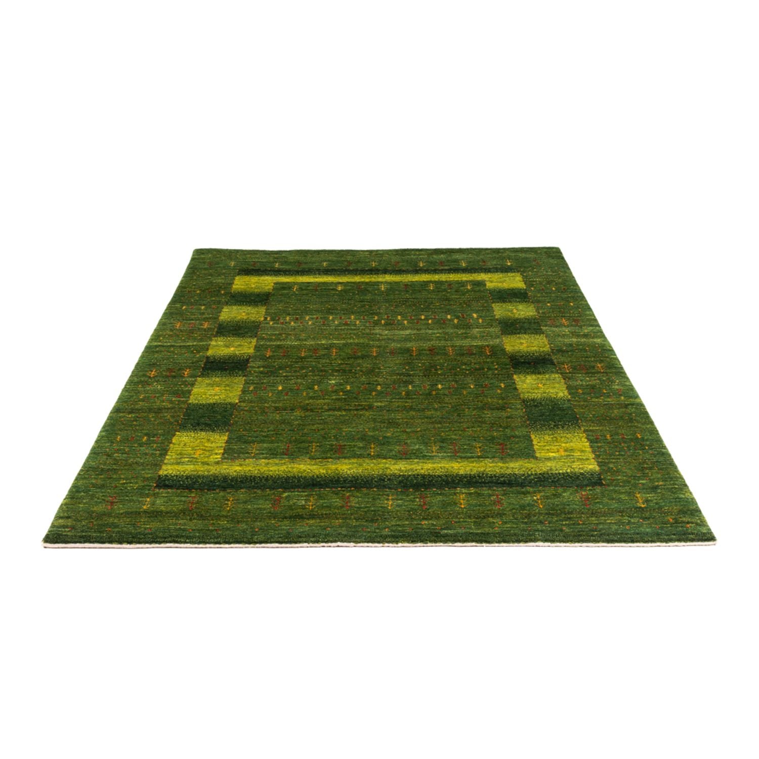 Gabbeh Teppich - Loribaft Perser - 205 x 150 cm - grün