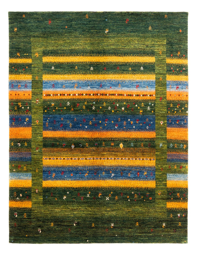 Gabbeh Teppich - Loribaft Perser - Royal - 212 x 161 cm - grün
